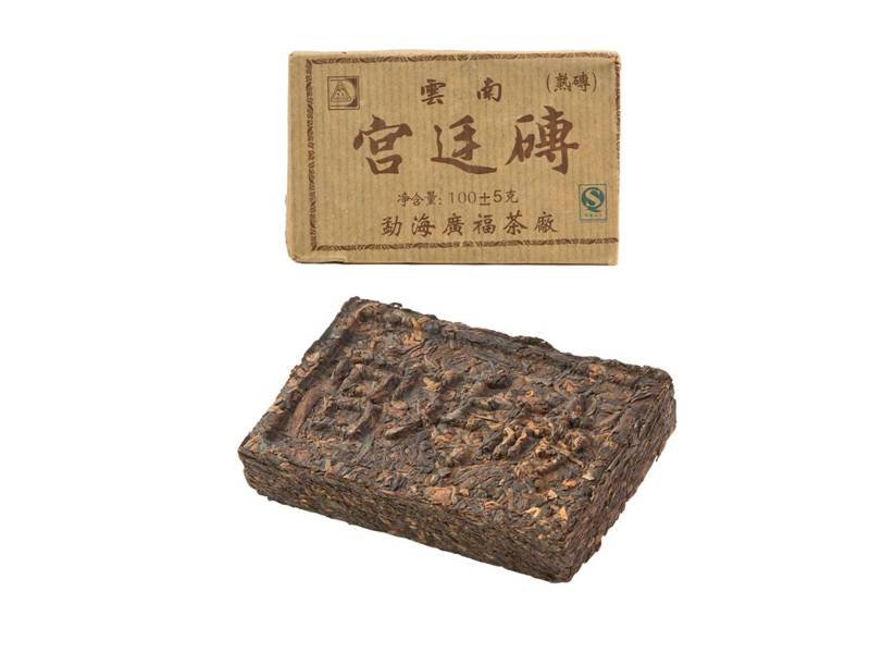 Shu Puerh "Gong Ting Puerh plaatides" [Yunnani provints, Menghai Guanglinfu teavabrik], 100g 3 aastat